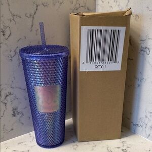 NIB Disneyland Resorts x Starbucks Purple Studded Tumbler with Straw